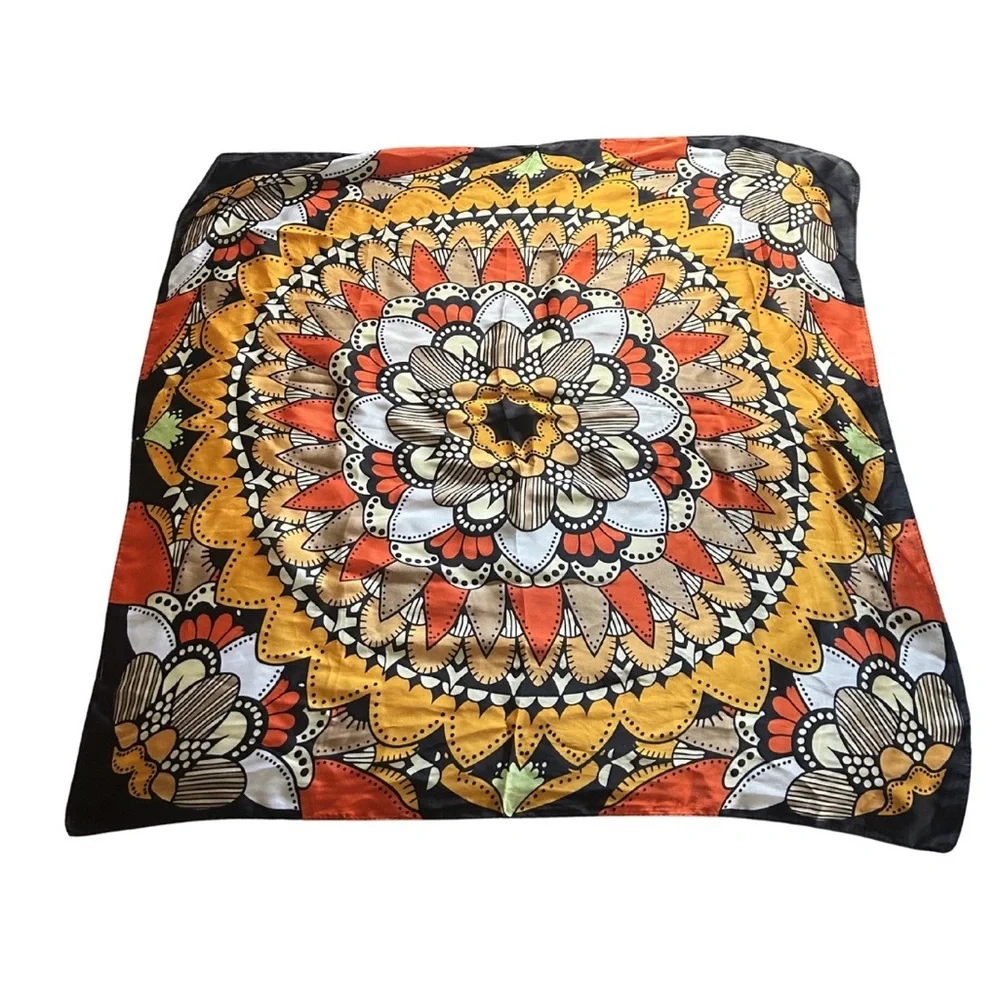 Boho Mandala Satin Scarf Wrap | O/S